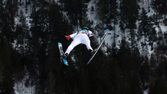 Nicht zu schlagen: Domen Prevc. - &copy; Karl-Josef Hildenbrand/dpa