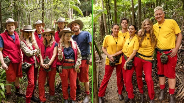 Die Bewohner des Dschungelcamps wohnen seit dem zweiten Tag alle zusammen. - &copy; Patrick Heffels/RTL/dpa