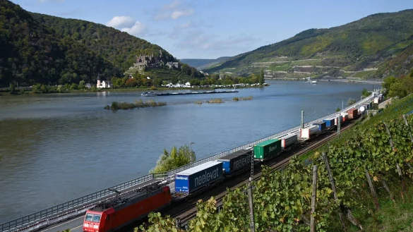 Landschaftlich reizvoll und sanierungsbed&uuml;rftig: die rechtsrheinische Bahnstrecke zwischen Wiesbaden und Troisdorf bei Bonn. (Archivbild) - &copy; Arne Dedert/dpa