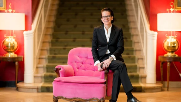 Caroline von Kretschmann, Chefin des Luxushotels &laquo;Europ&auml;ischer Hof Heidelberg&raquo;, geht auf Tiktok viral. - &copy; Uwe Anspach/dpa