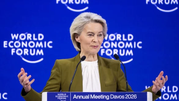 Von der Leyen warnt vor einer Abw&auml;rtsspirale. - &copy; Laurent Gillieron/KEYSTONE/dpa