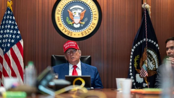 US-Pr&auml;sident Donald Trump hat den Einsatz am Samstag nach eigenen Angaben live verfolgt. (Archivbild) - &copy; -/The White House via AP/dpa