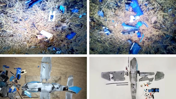 Die von der staatlichen Nachrichtenagentur KCNA publizierten Fotos sollen den Abschuss der s&uuml;dkoreanischen &Uuml;berwachungsdrohne zeigen. - &copy; Uncredited/KCNA/KNS/dpa