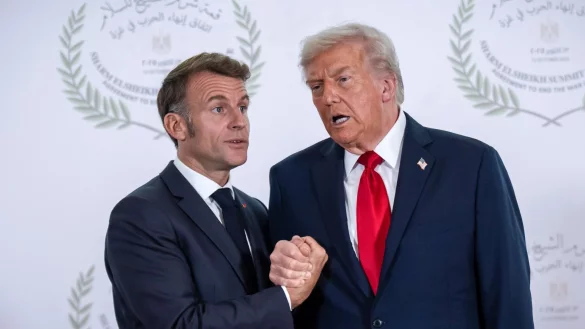 Trump droht: Sollte Frankreich dem &laquo;Friedensrat&raquo; nicht beitreten, k&ouml;nnte es hohe Z&ouml;lle geben. (Archivbild) - &copy; Michael Kappeler/dpa