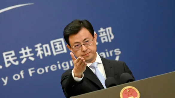 Chinas Au&szlig;enamtssprecher kritisierte Pl&auml;ne der EU im Bereich Cybersicherheit. - &copy; Johannes Neudecker/dpa