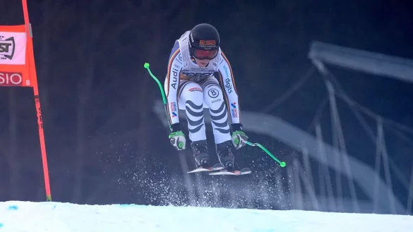 Kira Weidle-Winkelmann zeigte in der Abfahrt von Tarvisio eine starke Vorstellung. - &copy; Giovanni Auletta/AP/dpa