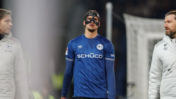 Musste verletzt vom Feld: Joel Felix. (Archivbild) - &copy; Friso Gentsch/dpa