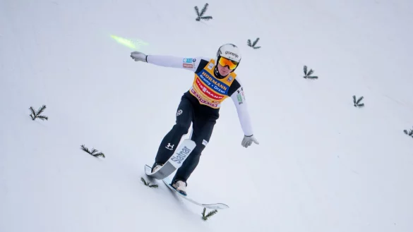 Domen Prevc war in der Qualifikation nicht so stark wie zuletzt. - &copy; Georg Hochmuth/APA/dpa