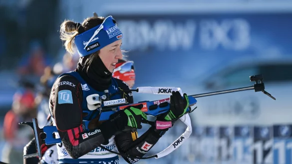 Franziska Preu&szlig; mit einer weiteren ordentlichen Leistung vor heimischer Kulisse. - &copy; Hendrik Schmidt/dpa