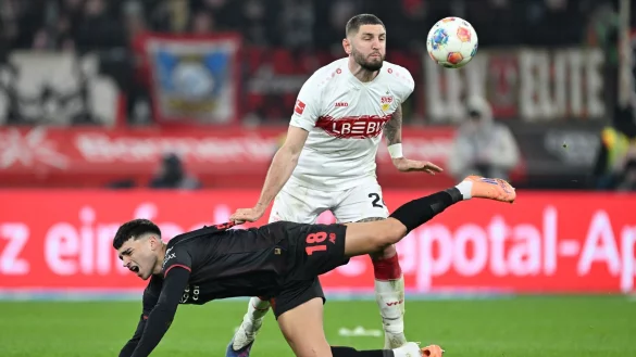 Wechselt nach Gladbach: Leverkusen-St&uuml;rmer Alejo Sarco (l). - &copy; Federico Gambarini/dpa