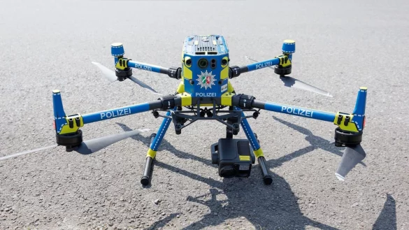 Polizeidrohnen werden von der Polizei zu Aufkl&auml;rungs- und Ermittlungszwecken eingesetzt. (Symbolbild) - &copy; Friso Gentsch/dpa