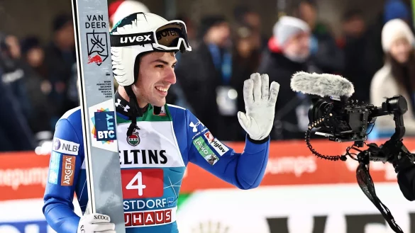 Der Slowene Zajc wurde bei der Tournee zweimal disqualifiziert. - &copy; Daniel Karmann/dpa