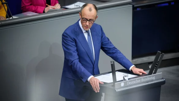 Merz nutzt seine Regierungserkl&auml;rung f&uuml;r einen deutlichen Appell an die Europ&auml;er. - &copy; Bernd von Jutrczenka/dpa