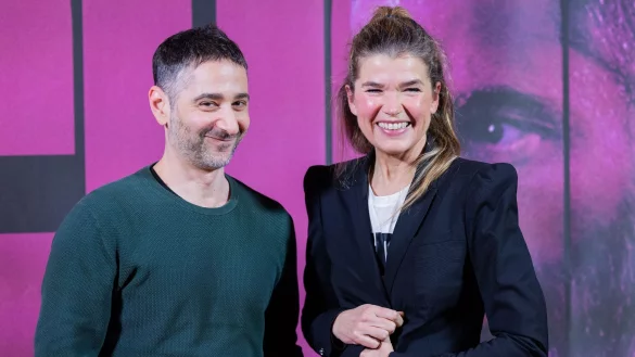 Anke Engelke und Denis Moschitto, Schauspieler, kommen zur Premiere des Films &laquo;Schock&raquo;. - &copy; Rolf Vennenbernd/dpa