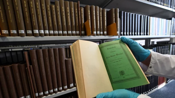 Weil giftiges Arsen einzelne B&uuml;cher aus dem 19. Jahrhundert belasten k&ouml;nnte, untersuchen Bibliotheken ihren Best&auml;nde. - &copy; Federico Gambarini/dpa