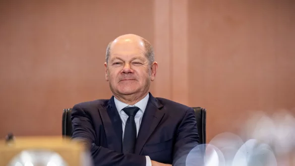 Bleibt bei seinem Nein zur Lieferung deutscher Taurus-Marschflugk&ouml;rper an die Ukraine: Olaf Scholz. - &copy; Michael Kappeler/dpa