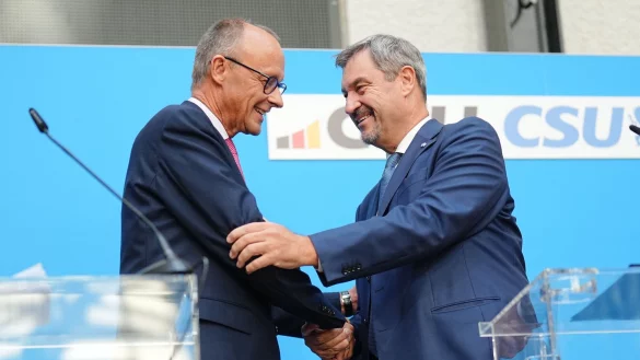 Die Parteichefs von CDU und CSU einigen sich in der K-Frage. - &copy; Kay Nietfeld/dpa