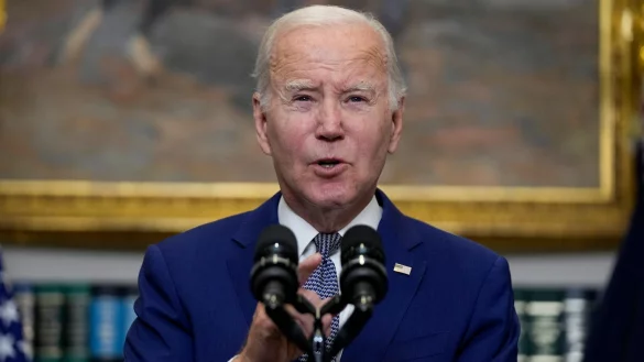 Bei einer Rede in San Francisco an der Westk&uuml;ste bezeichnete Biden den Kremlchef laut mit ihm reisender Pressevertreter als einen &laquo;verr&uuml;ckten SOB&raquo;. - &copy; Manuel Balce Ceneta/AP/dpa