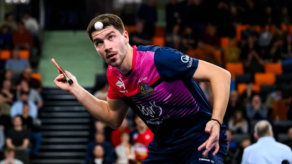 Saarbr&uuml;ckens Patrick Franziska in Aktion. - &copy; Tom Weller/dpa