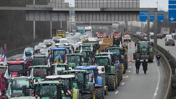 Auch in Frankreich protestieren die Landwirte gegen hohe Umweltauflagen. - &copy; Michel Euler/AP/dpa