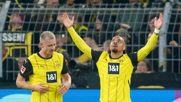 Schoss Dortmunds erstes Tor: Donyell Malen. - &copy; Bernd Thissen/dpa