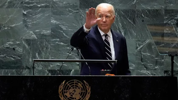 &laquo;Es gibt Dinge, die wichtiger sind, als an der Macht zu bleiben&raquo;, sagt US-Pr&auml;sident Joe Biden in New York. - &copy; Richard Drew/AP