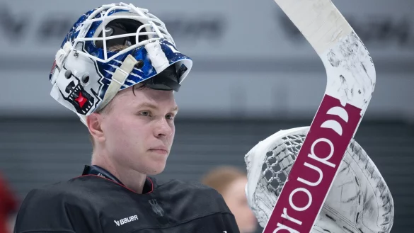Torh&uuml;ter Tobias Ancicka im Einsatz f&uuml;r die Nationalmannschaft. - &copy; Sebastian Gollnow/dpa