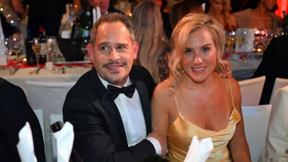 Moritz Bleibtreu und seine Frau Saskia de Tschaschell beim Deutschen Filmball in M&uuml;nchen. - &copy; Felix H&ouml;rhager/dpa
