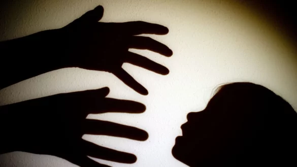 Schatten von H&auml;nden einer erwachsenen Person und dem Kopf eines Kindes an einer Wand. - &copy; Patrick Pleul/dpa-Zentralbild/dpa/Symbolbild