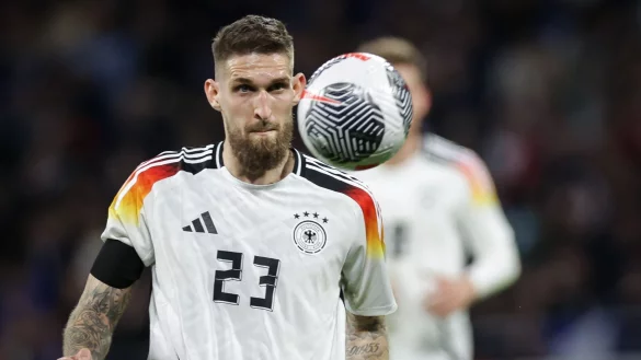 Deutschlands Robert Andrich in Aktion. - &copy; Christian Charisius/dpa