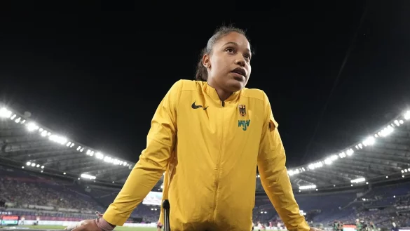 Holte die erste deutsche Medaille bei der Leichtathletik WM in Rom: Kugelsto&szlig;erin Yemisi Ogunleye. - &copy; Michael Kappeler/dpa