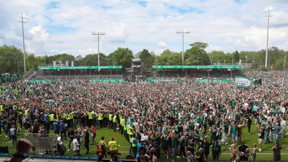 Das Stadion in Münster wird umgebaut. - © Friso Gentsch/dpa