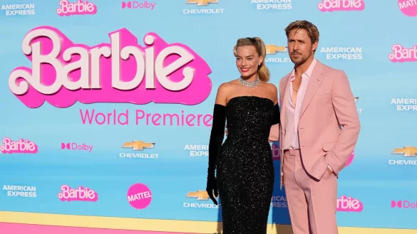 Margot Robbie und Ryan Gosling bei der Premiere von &laquo;Barbie&raquo; im Shrine Auditorium in Los Angeles. - &copy; Chris Pizzello/Invision/AP/dpa