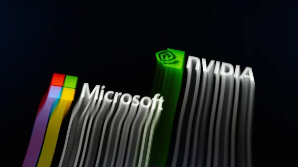 Chips von Nvidia spielen eine Schl&uuml;sselrolle f&uuml;r Software mit K&uuml;nstlicher Intelligenz. Der KI-Boom macht auch Aktien von Microsoft popul&auml;r. - &copy; Andre M. Chang/ZUMA Press Wire/dpa