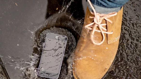 Wasser und Smartphone vertragen sich in der Regel nicht so gut. Da ist schnelles Handeln angesagt. - &copy; Zacharie Scheurer/dpa-tmn/dpa
