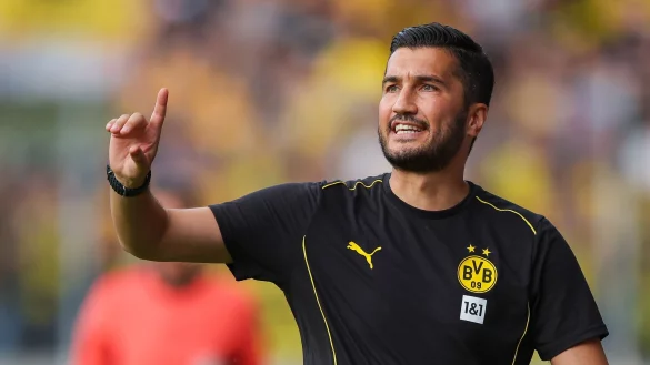 Diesmal hatte BVB-Trainer Nuri Sahin allen Grund zur Zufriedenheit. - &copy; Jan Woitas/dpa