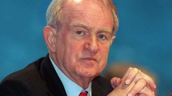 Das Archivbild vom 12.04.1999 zeigt den Bundespr&auml;sidenten Johannes Rau in Bonn. - &copy; Thomas_K&ouml;hler/dpa