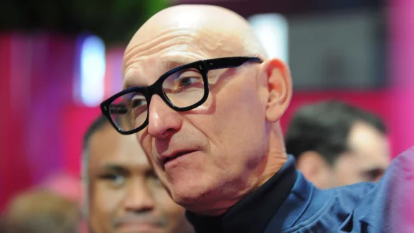 Telekom-Chef Tim H&ouml;ttges auf der Mobilfunk-Messe Mobile World Congress (MWC). - &copy; Wolf von Dewitz/dpa