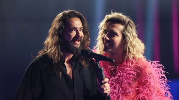 Tom (l.) und Bill Kaulitz sind 2010 gemeinsam nach Hollywood ausgewandert. - &copy; Friso Gentsch/dpa