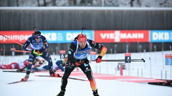 Schlussl&auml;ufer Philipp Nawrath sicherte der deutschen Staffel Rang zwei. - &copy; Sven Hoppe/dpa