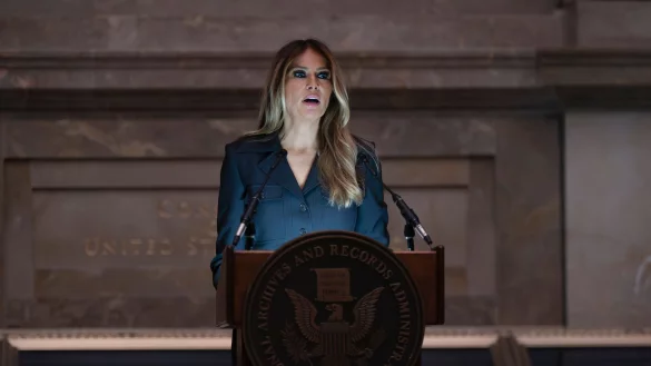 Melania Trump tritt nach dem Auszug aus dem Weißen Haus im Januar 2021 nur noch selten in der Öffentlichkeit auf (Archivbild). - © J. Scott Applewhite/AP/dpa