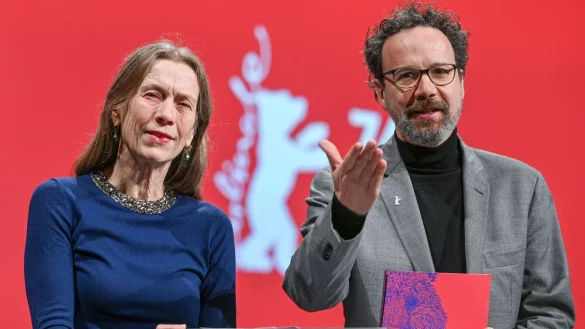 Das Leitungs-Duo der Berlinale, Geschäftsführerin Mariette Rissenbeek und der künstlerische Leiter Carlo Chatrian. - © Jens Kalaene/dpa