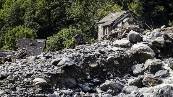 Die drei Toten durch den Erdrutsch im Maggiatal kamen aus Deutschland. - &copy; Michael Buholzer/KEYSTONE/dpa