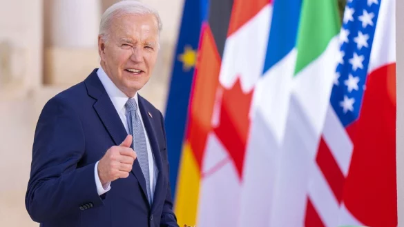 US-Pr&auml;sident Joe Biden beim Gipfeltreffen der G7-Staaten in Bari, Italien. - &copy; Michael Kappeler/dpa