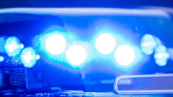 Ein Blaulicht leuchtet an einer Polizeistreife. - &copy; Lino Mirgeler/dpa/Archivbild