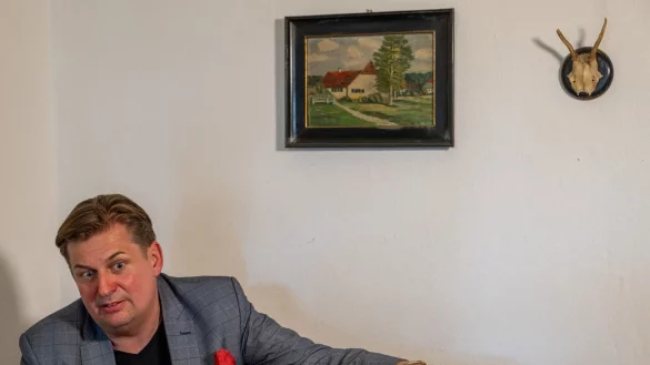 Maximilian Krah bei einer Veranstaltung in Bayern. - &copy; Stefan Puchner/dpa