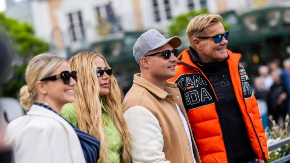 Die DSDS-Juroren Beatrice Egli, Loredana, Pietro Lombardi und Dieter Bohlen am Rande des Castings im Europa-Park. - &copy; Philipp von Ditfurth/dpa