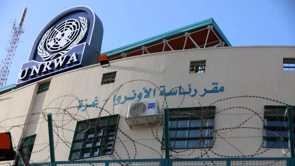 Das Hauptquartier der United Nations Relief and Works Agency (UNRWA) in Gaza-Stadt. - &copy; Ashraf Amra/APA Images via ZUMA Press Wire/dpa