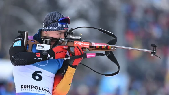 Justus Strelow kam beim Massenstart in Antholz als Neunter ins Ziel. - &copy; Sven Hoppe/dpa