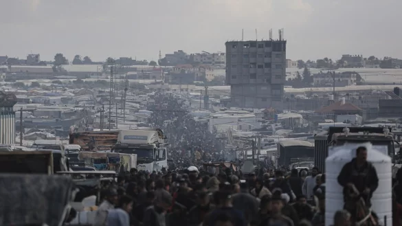 Die Stadt Rafah im Gazastreifen liegt an der Grenze zu &Auml;gypten. - &copy; Mohammed Talatene/dpa